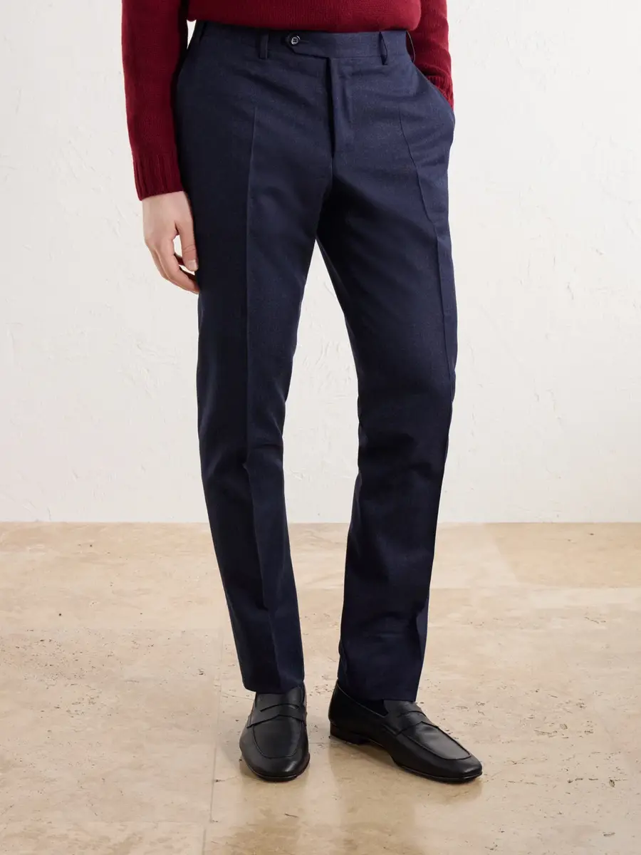 Canali Slim-Fit Tapered Wool-Flannel Suit Trousers - Men | Thumbnail 3 Canali Slim-Fit Tapered Wool-Flannel Suit Trousers - Men | Thumbnail 3