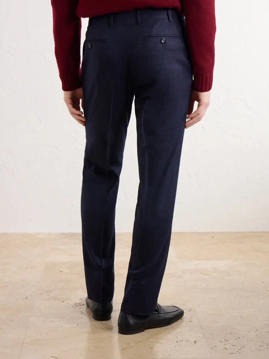 Canali Slim-Fit Tapered Wool-Flannel Suit Trousers - Men | Thumbnail 4 Canali Slim-Fit Tapered Wool-Flannel Suit Trousers - Men | Thumbnail 4