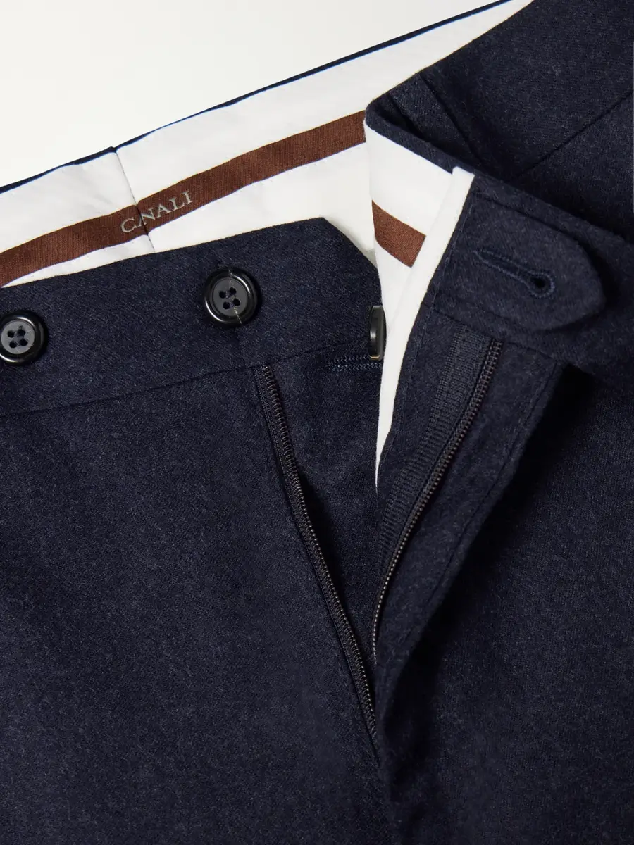 Canali Slim-Fit Tapered Wool-Flannel Suit Trousers - Men | Thumbnail 6 Canali Slim-Fit Tapered Wool-Flannel Suit Trousers - Men | Thumbnail 6