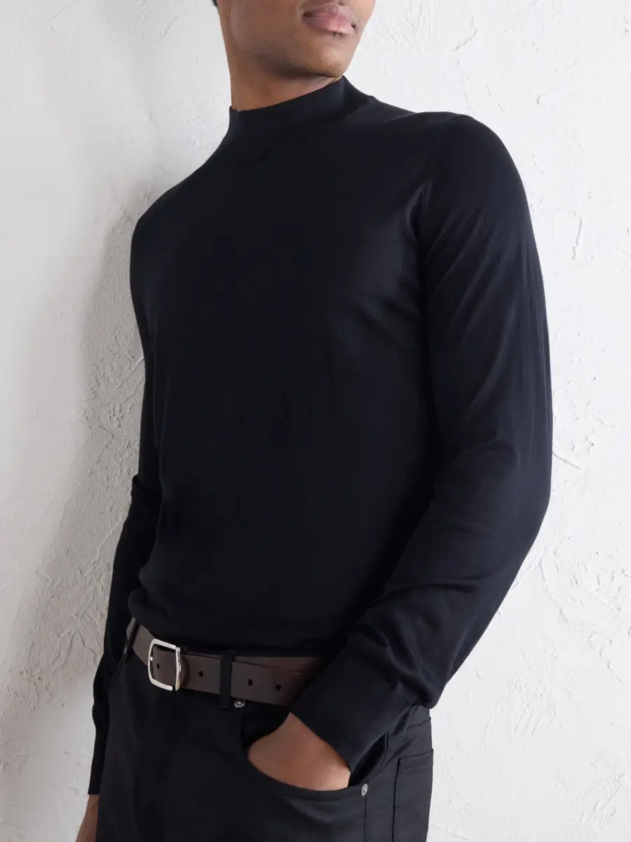 Brunello Cucinelli Silk and Cotton-Blend Rollneck Sweater - Men | Thumbnail 5 Brunello Cucinelli Silk and Cotton-Blend Rollneck Sweater - Men | Thumbnail 5