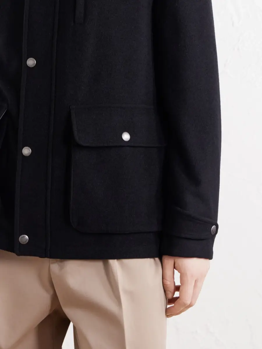 Brunello Cucinelli Leather-Trimmed Cashmere-Felt Jacket - Men | Thumbnail 6 Brunello Cucinelli Leather-Trimmed Cashmere-Felt Jacket - Men | Thumbnail 6