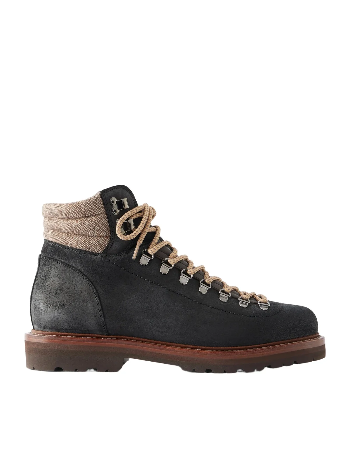 Brunello Cucinelli Waxed-Suede Hiking Boots - Men