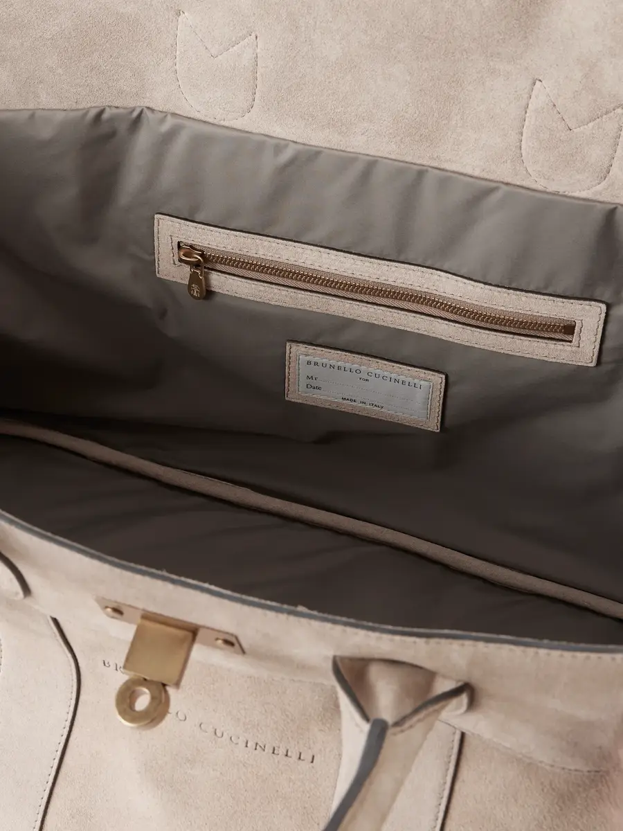 Brunello Cucinelli Country Suede Weekend Bag - Men | Thumbnail 6 Brunello Cucinelli Country Suede Weekend Bag - Men | Thumbnail 6
