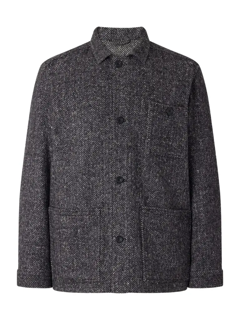 Anderson & Sheppard Herringbone Wool Overshirt - Men