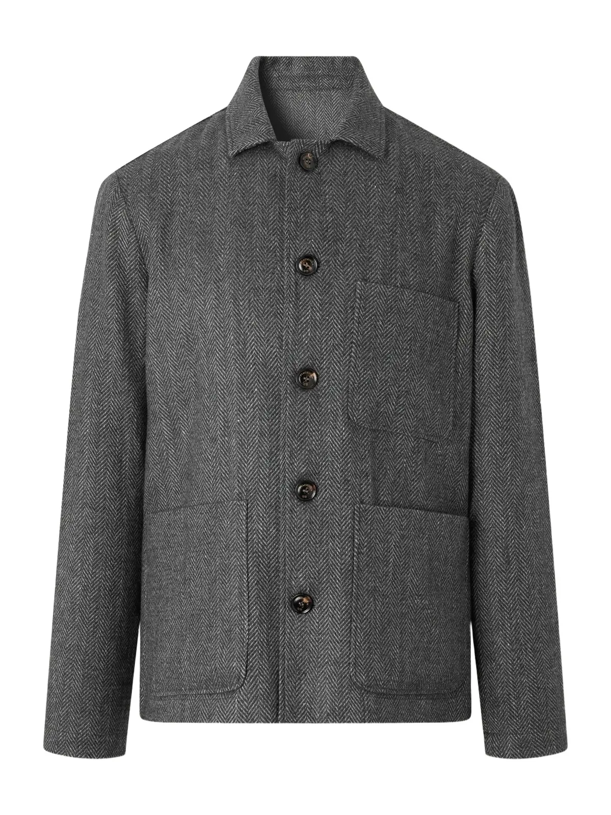 PIACENZA 1733 Herringbone Virgin Wool, Silk and Cashmere-Blend Twill Chore Jacket - Men