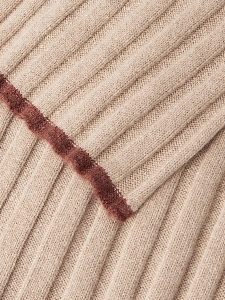 Brunello Cucinelli Ribbed Cashmere Scarf - Men | Thumbnail 4 Brunello Cucinelli Ribbed Cashmere Scarf - Men | Thumbnail 4