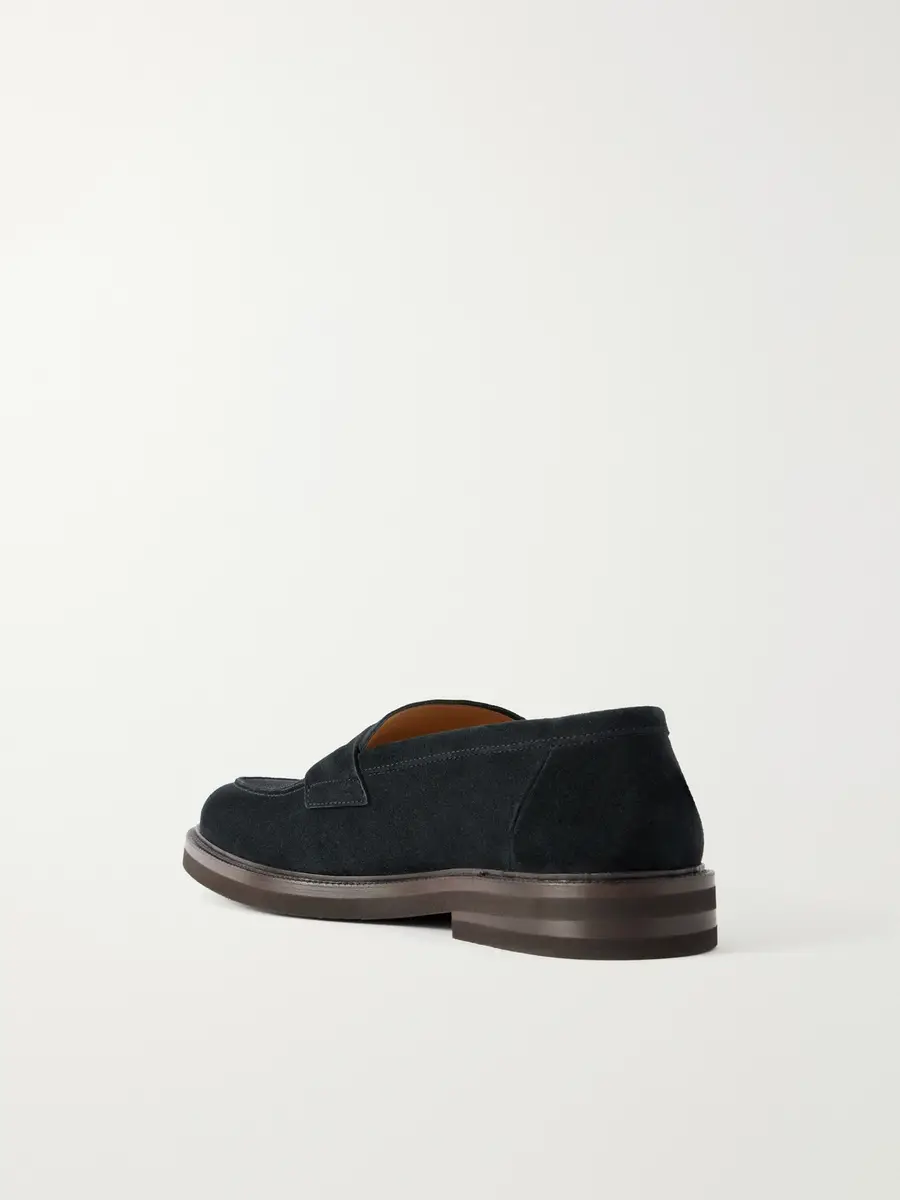 Brunello Cucinelli Flex Suede Penny Loafers - Men | Thumbnail 4