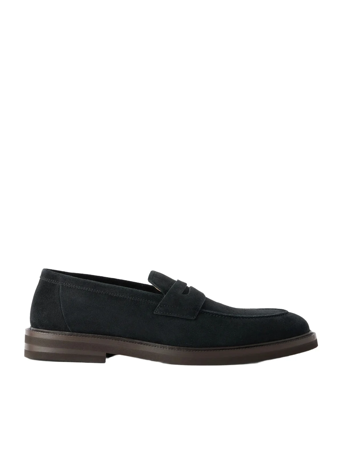 Brunello Cucinelli Flex Suede Penny Loafers - Men