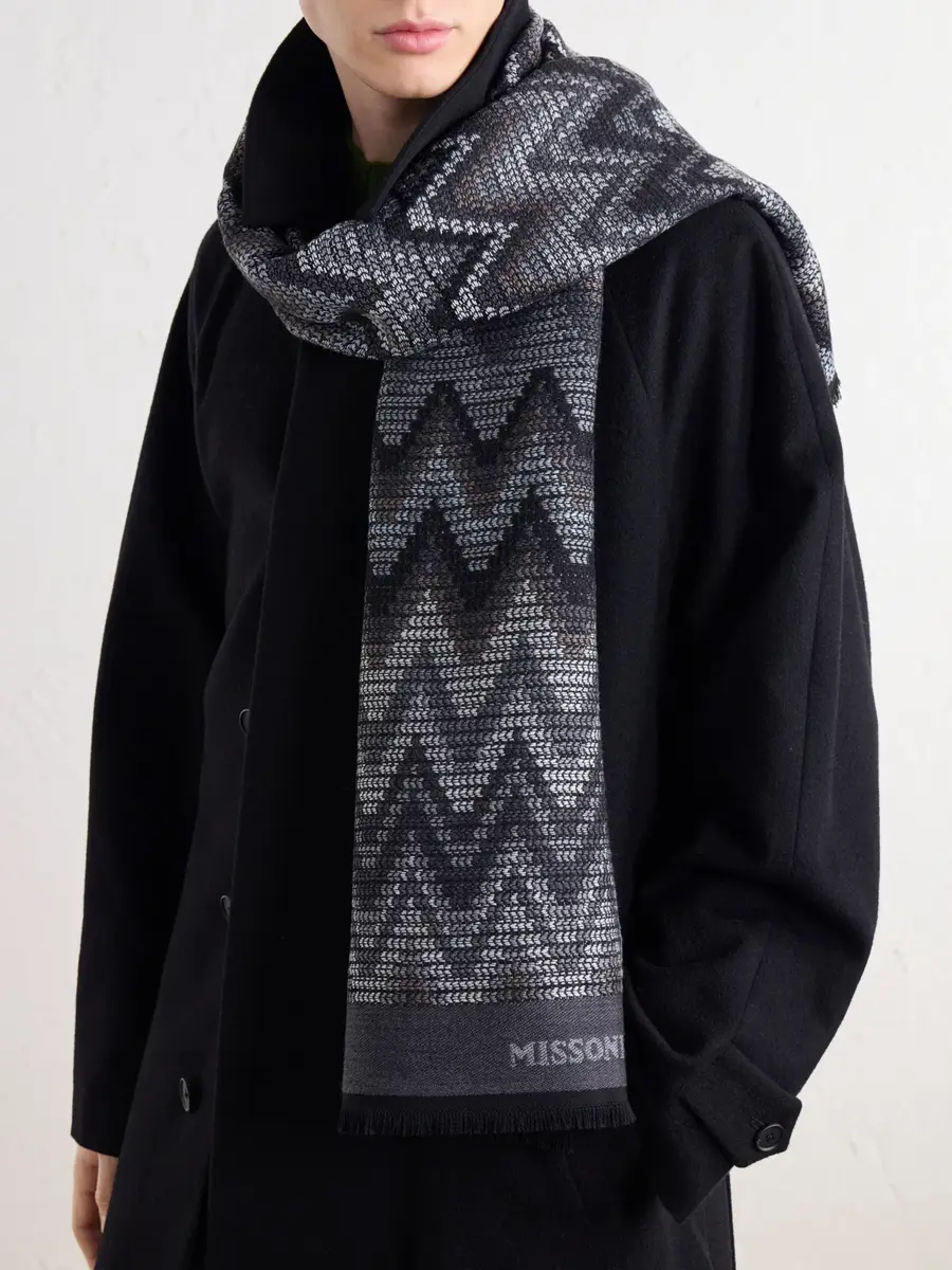 Missoni Striped Crochet-Knit Wool Scarf - Men | Thumbnail 3 Missoni Striped Crochet-Knit Wool Scarf - Men | Thumbnail 3