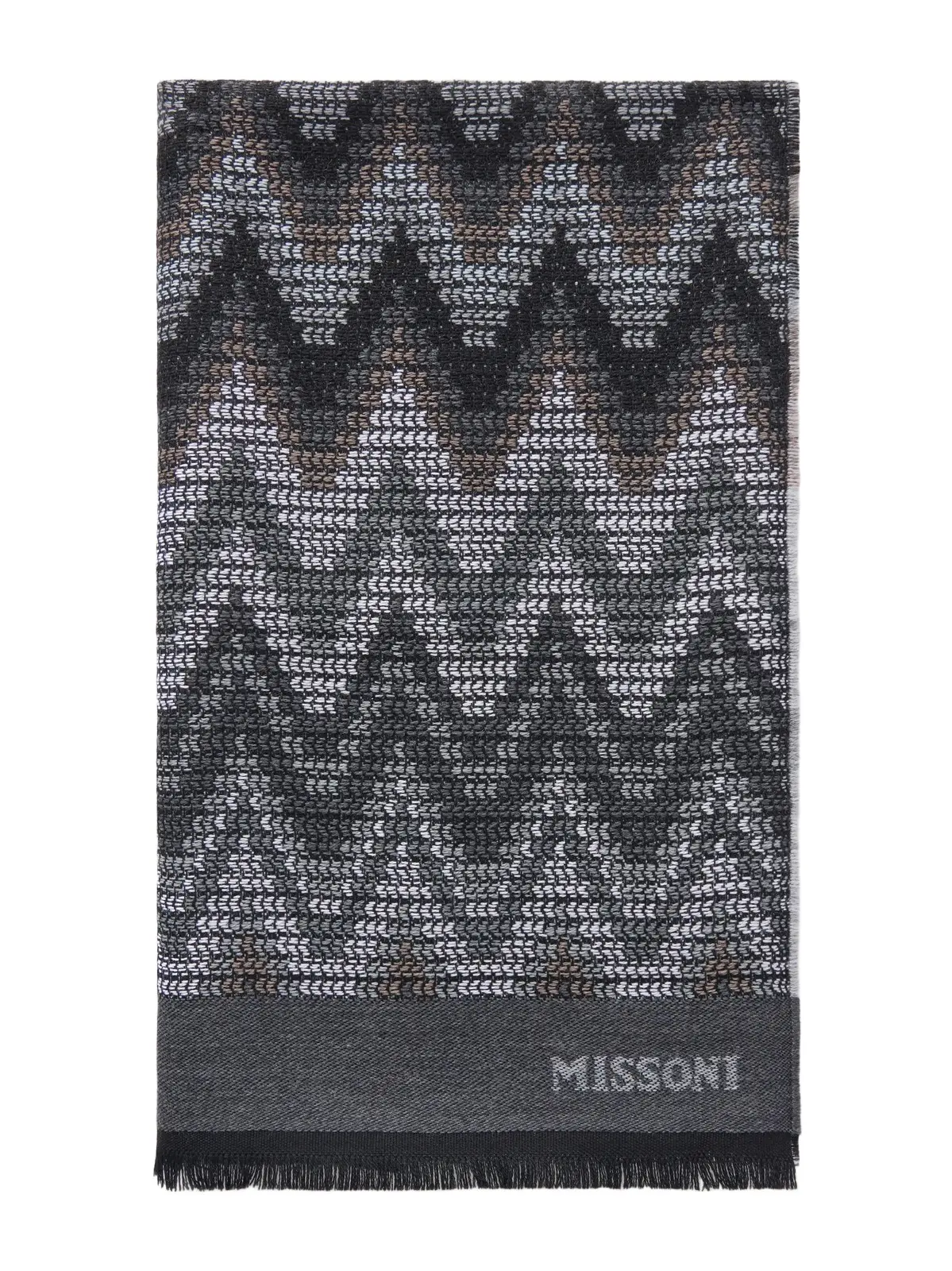 Striped Crochet-Knit Wool Scarf - Men
