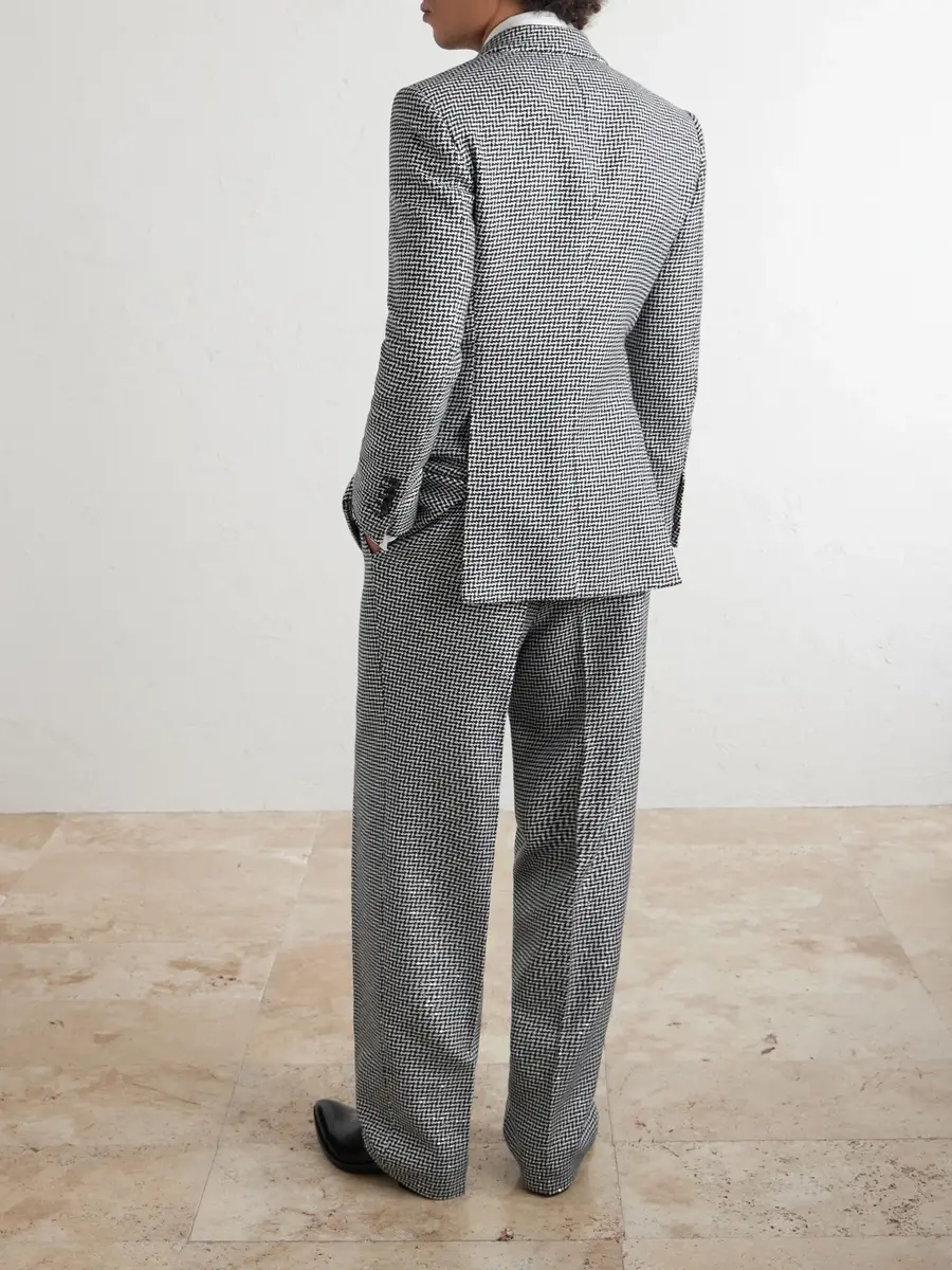 Tom Ford Sequin-Detailed Houndstooth Wool-Blend Suit Jacket - Men | Thumbnail 4 Tom Ford Sequin-Detailed Houndstooth Wool-Blend Suit Jacket - Men | Thumbnail 4