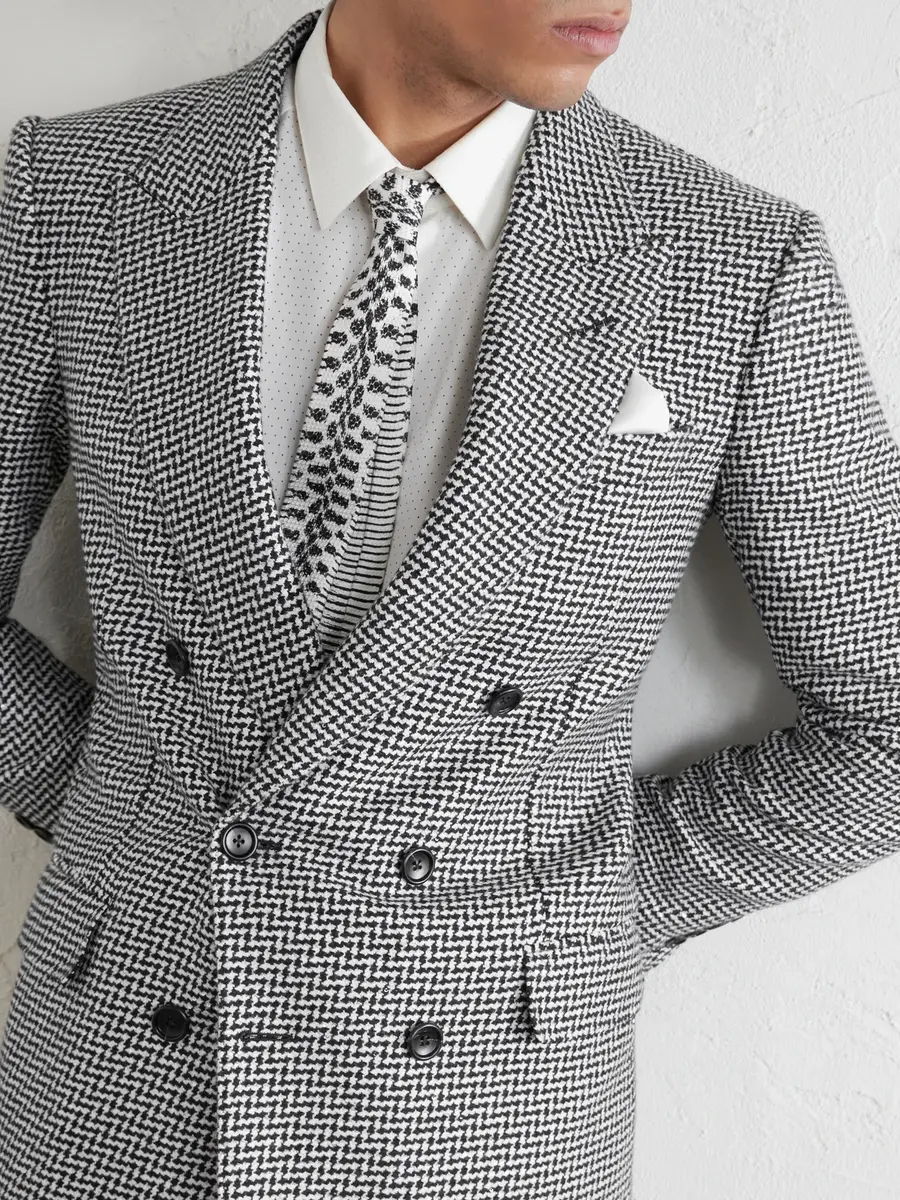 Tom Ford Sequin-Detailed Houndstooth Wool-Blend Suit Jacket - Men | Thumbnail 5 Tom Ford Sequin-Detailed Houndstooth Wool-Blend Suit Jacket - Men | Thumbnail 5