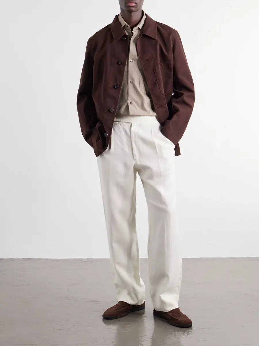 Stòffa Spread-Collar Brushed Cotton Woven Shirt - Men | Thumbnail 2 Stòffa Spread-Collar Brushed Cotton Woven Shirt - Men | Thumbnail 2