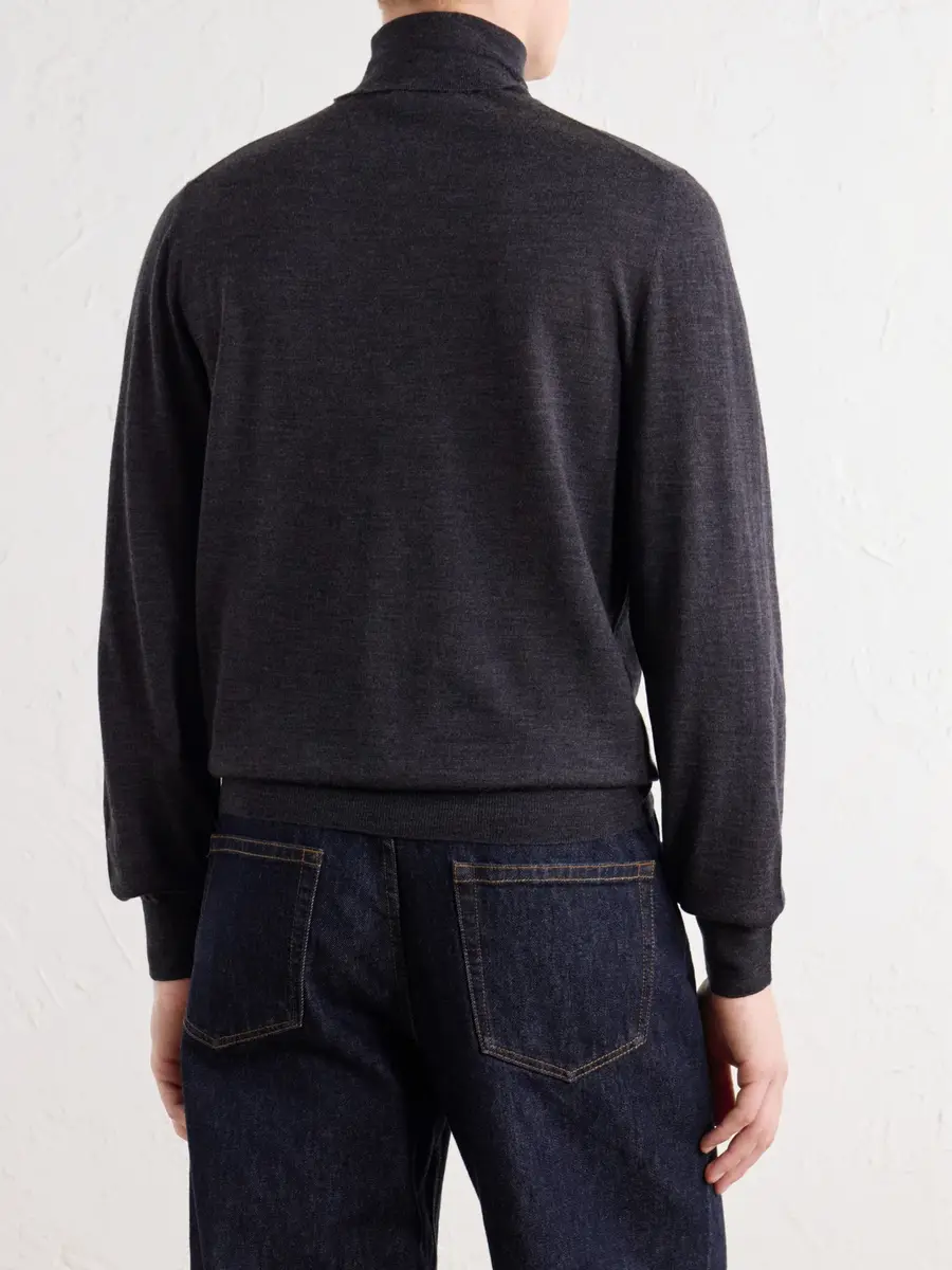 Canali Wool Rollneck Sweater - Men | Thumbnail 4 Canali Wool Rollneck Sweater - Men | Thumbnail 4