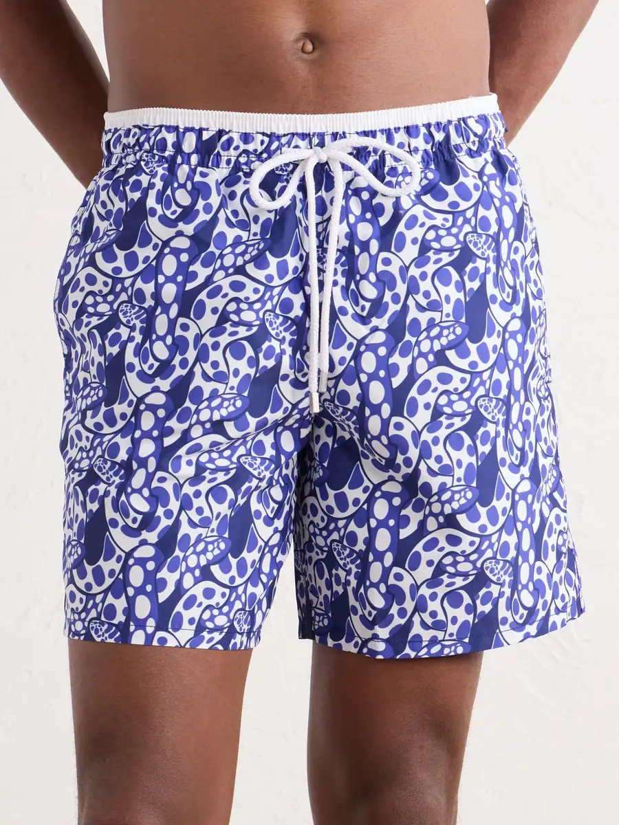Vilebrequin Moka Straight-Leg Mid-Length Printed Recycled Shell Swim Shorts - Men | Thumbnail 2 Vilebrequin Moka Straight-Leg Mid-Length Printed Recycled Shell Swim Shorts - Men | Thumbnail 2