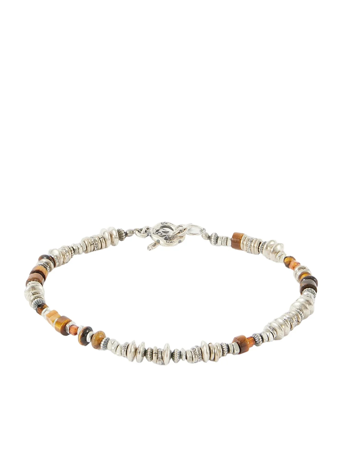 Jemez Sterling Silver Garnet Bracelet - Men