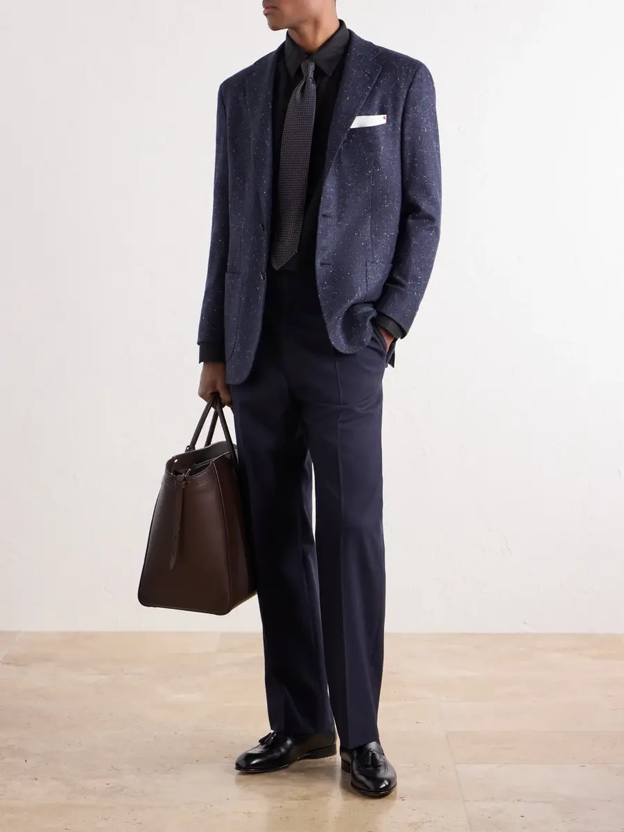Kiton Donegal Cashmere-Grain de Poudre Blazer - Men | Thumbnail 2 Kiton Donegal Cashmere-Grain de Poudre Blazer - Men | Thumbnail 2