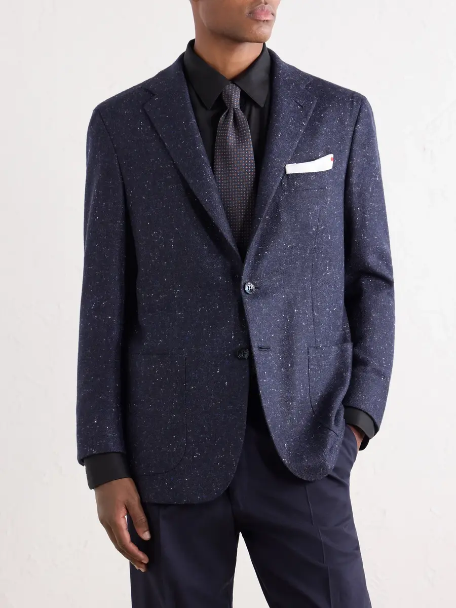 Kiton Donegal Cashmere-Grain de Poudre Blazer - Men | Thumbnail 3 Kiton Donegal Cashmere-Grain de Poudre Blazer - Men | Thumbnail 3
