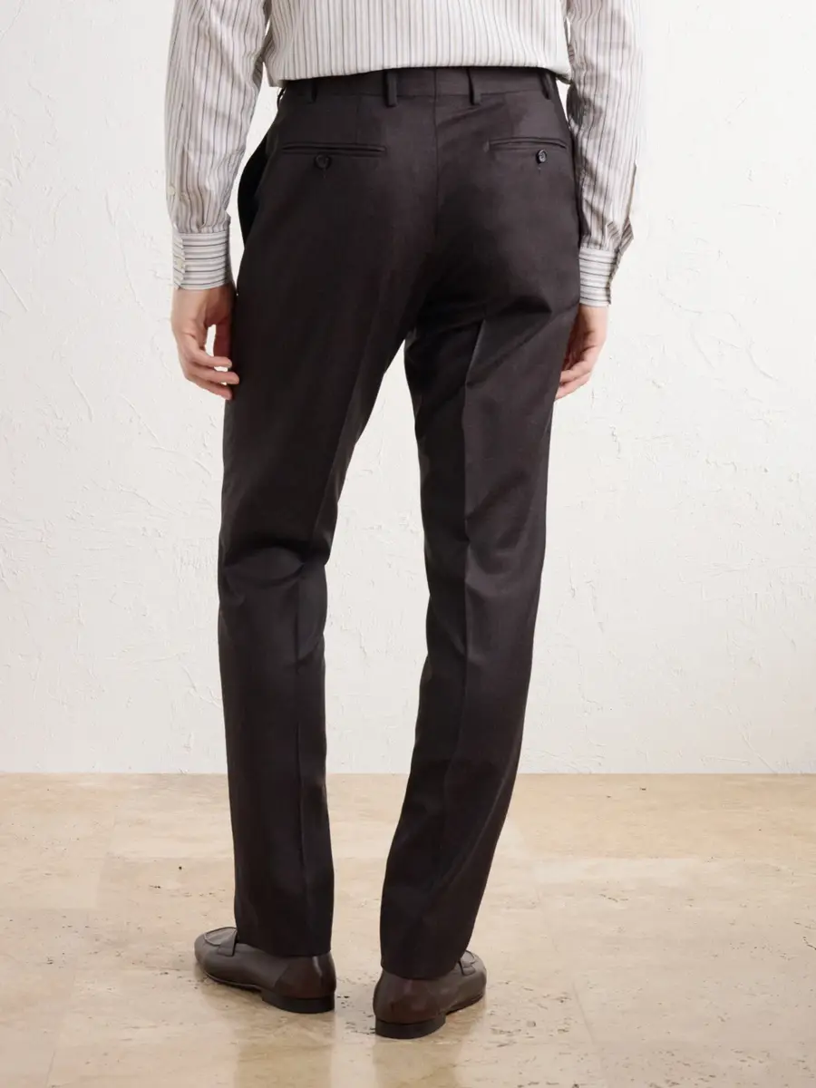 Canali Slim-Fit Tapered Wool-Flannel Suit Trousers - Men | Thumbnail 4 Canali Slim-Fit Tapered Wool-Flannel Suit Trousers - Men | Thumbnail 4