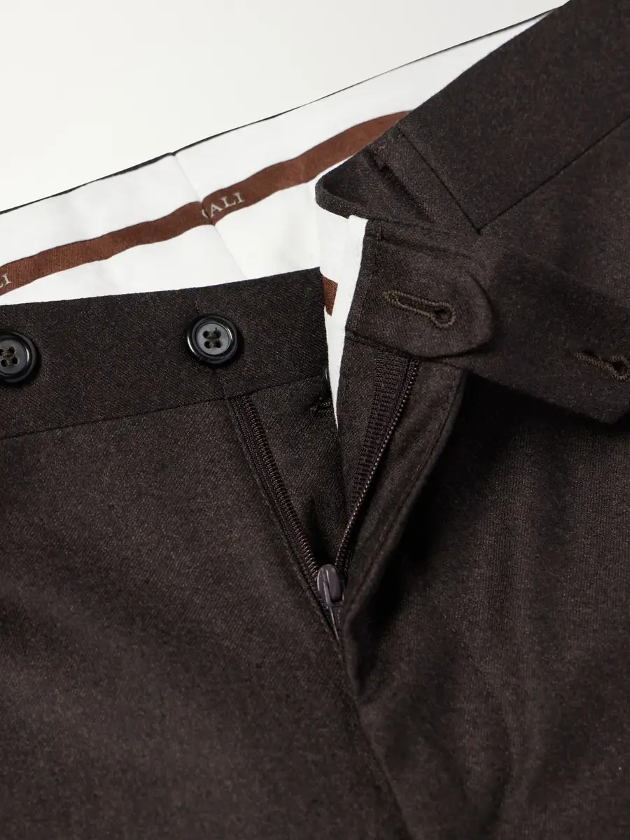 Canali Slim-Fit Tapered Wool-Flannel Suit Trousers - Men | Thumbnail 6 Canali Slim-Fit Tapered Wool-Flannel Suit Trousers - Men | Thumbnail 6