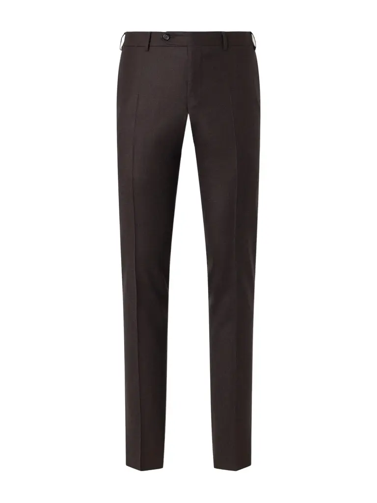 Canali Slim-Fit Tapered Wool-Flannel Suit Trousers - Men