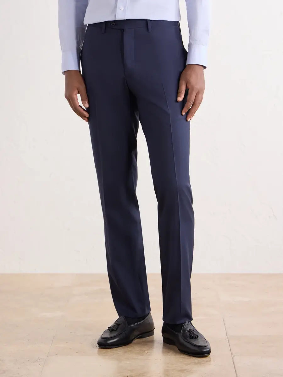 Kiton Slim-Fit Straight-Leg Wool-Fresco Suit Trousers - Men | Thumbnail 3