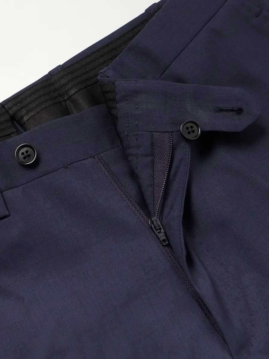 Kiton Slim-Fit Straight-Leg Wool-Fresco Suit Trousers - Men | Thumbnail 6