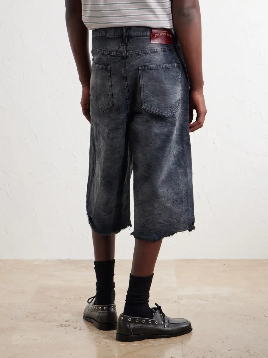 SEKRIT Chopper Studded Distressed Denim Shorts - Men | Thumbnail 4 SEKRIT Chopper Studded Distressed Denim Shorts - Men | Thumbnail 4