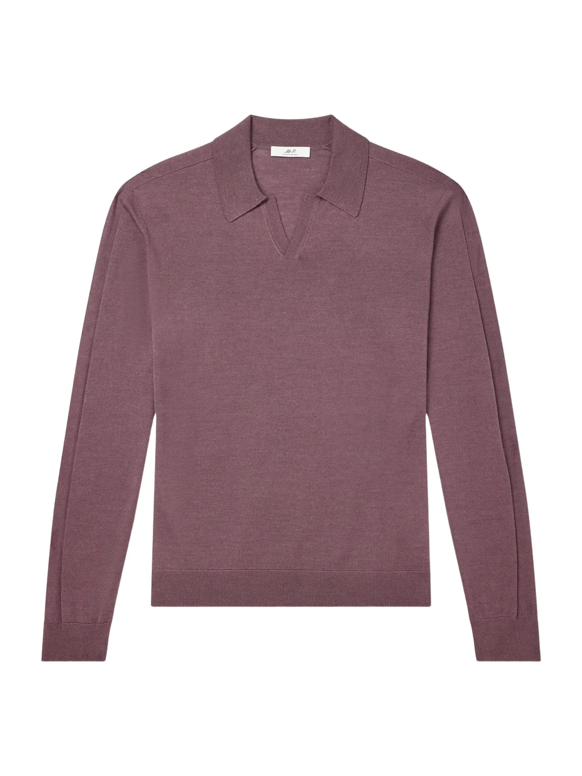 MR P. Rib-Trimmed Merino Wool and Silk-Blend Polo Shirt - Men