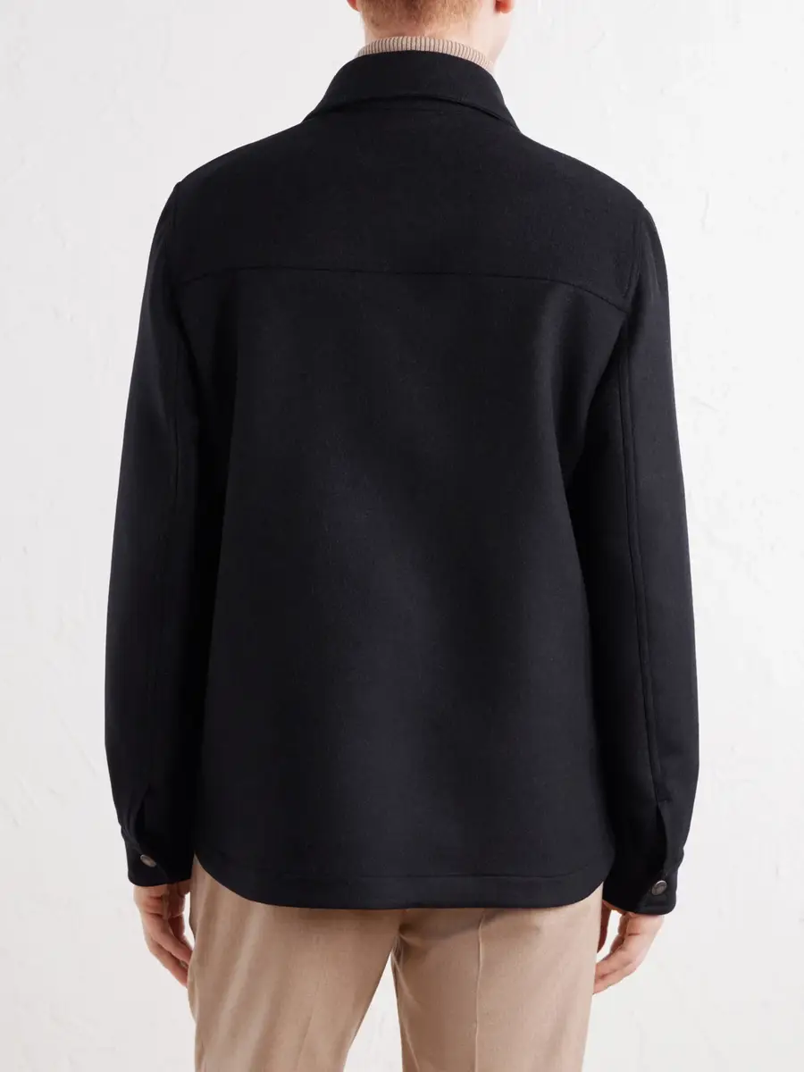 Brunello Cucinelli Wool-Felt Overshirt - Men | Thumbnail 4 Brunello Cucinelli Wool-Felt Overshirt - Men | Thumbnail 4