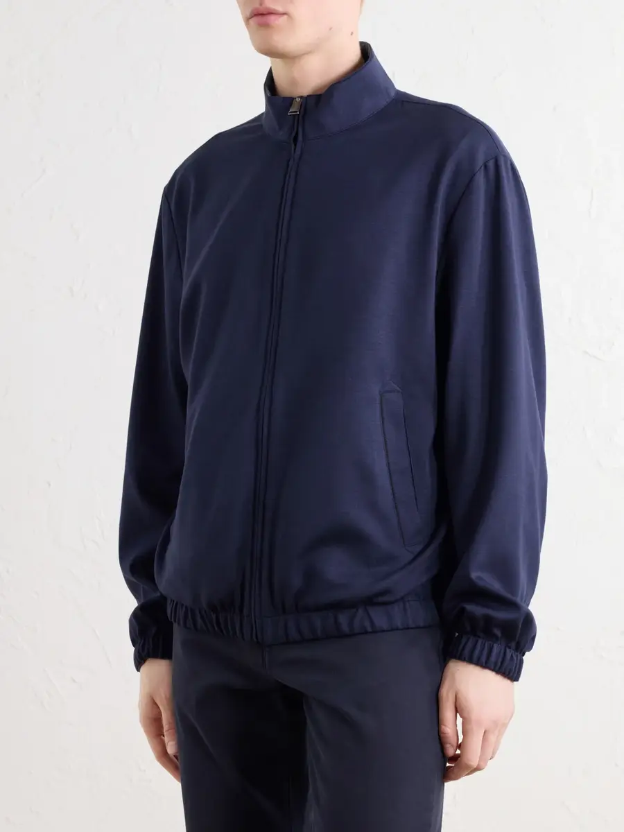 Canali Wool-Jersey Half-Zip Polo Shirt - Men | Thumbnail 6 Canali Wool-Jersey Half-Zip Polo Shirt - Men | Thumbnail 6