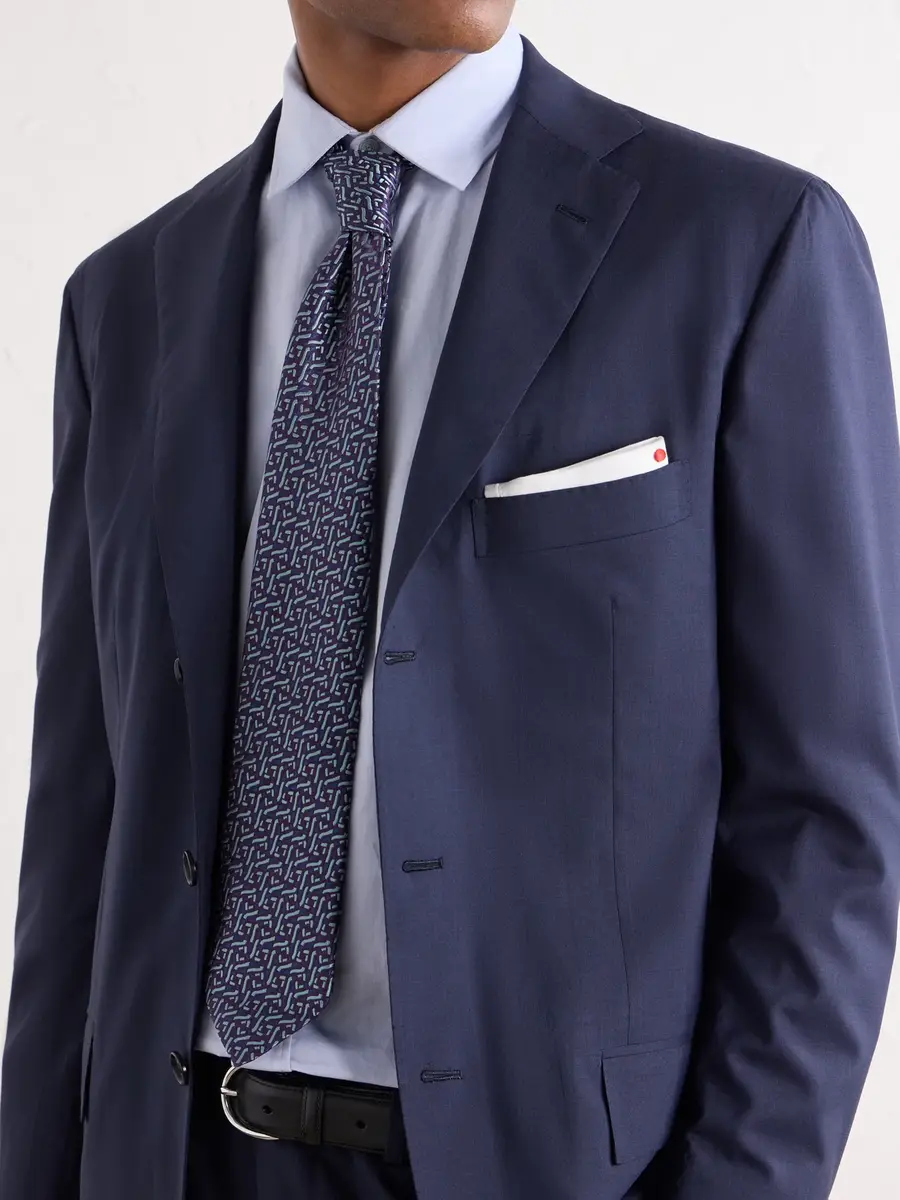 Kiton Wool-Fresco Suit Jacket - Men | Thumbnail 5 Kiton Wool-Fresco Suit Jacket - Men | Thumbnail 5