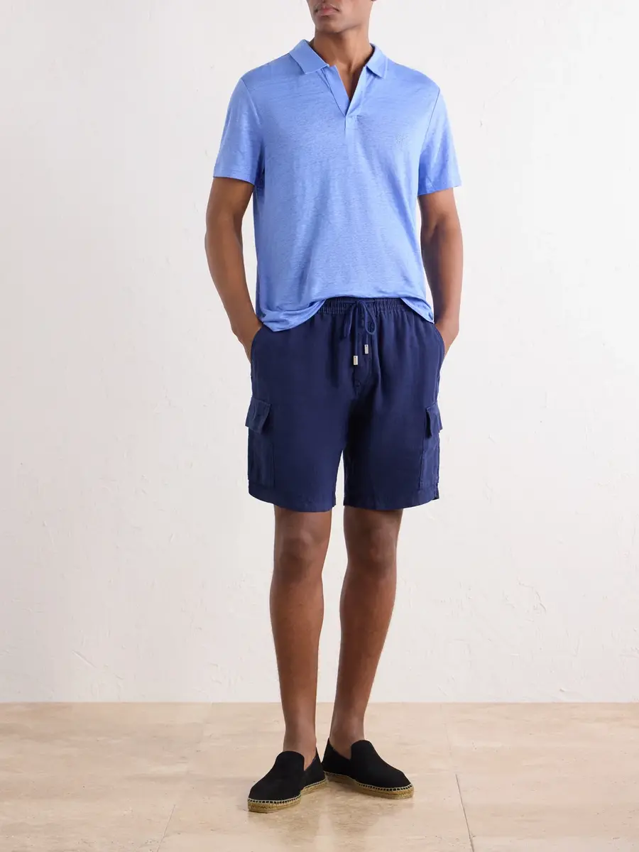 Vilebrequin Baie Straight-Leg Linen Drawstring Cargo Shorts - Men | Thumbnail 2 Vilebrequin Baie Straight-Leg Linen Drawstring Cargo Shorts - Men | Thumbnail 2