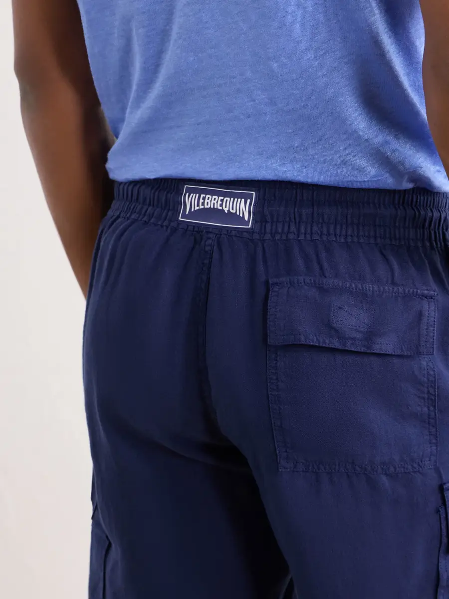 Vilebrequin Baie Straight-Leg Linen Drawstring Cargo Shorts - Men | Thumbnail 5 Vilebrequin Baie Straight-Leg Linen Drawstring Cargo Shorts - Men | Thumbnail 5