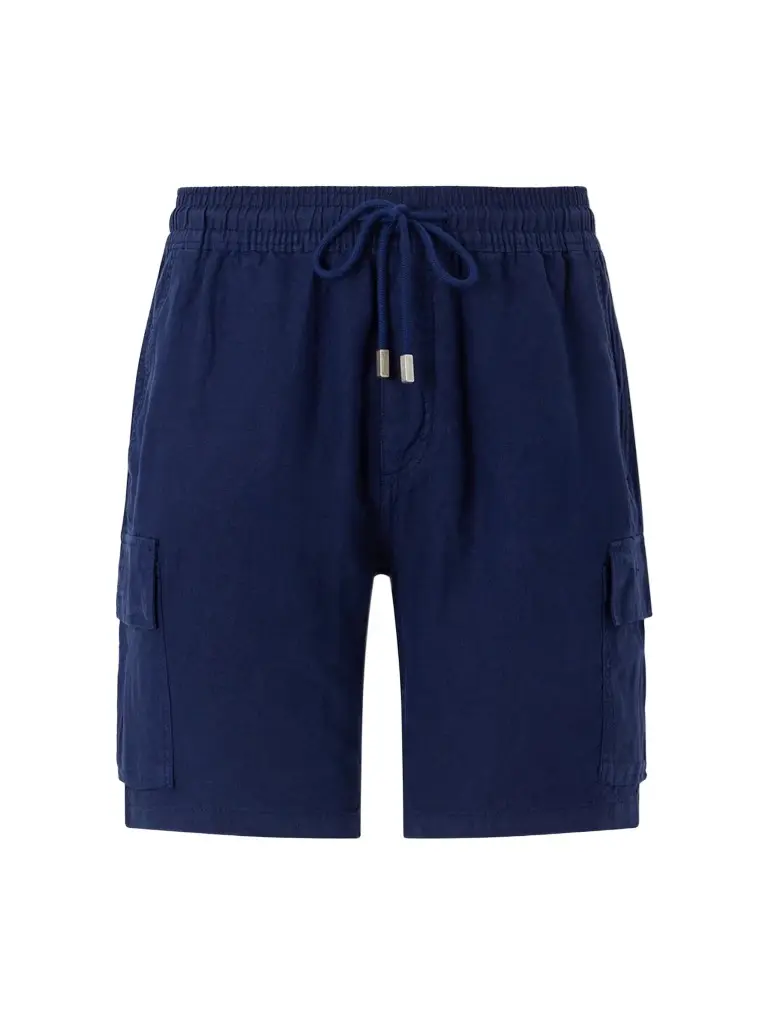Vilebrequin Baie Straight-Leg Linen Drawstring Cargo Shorts - Men