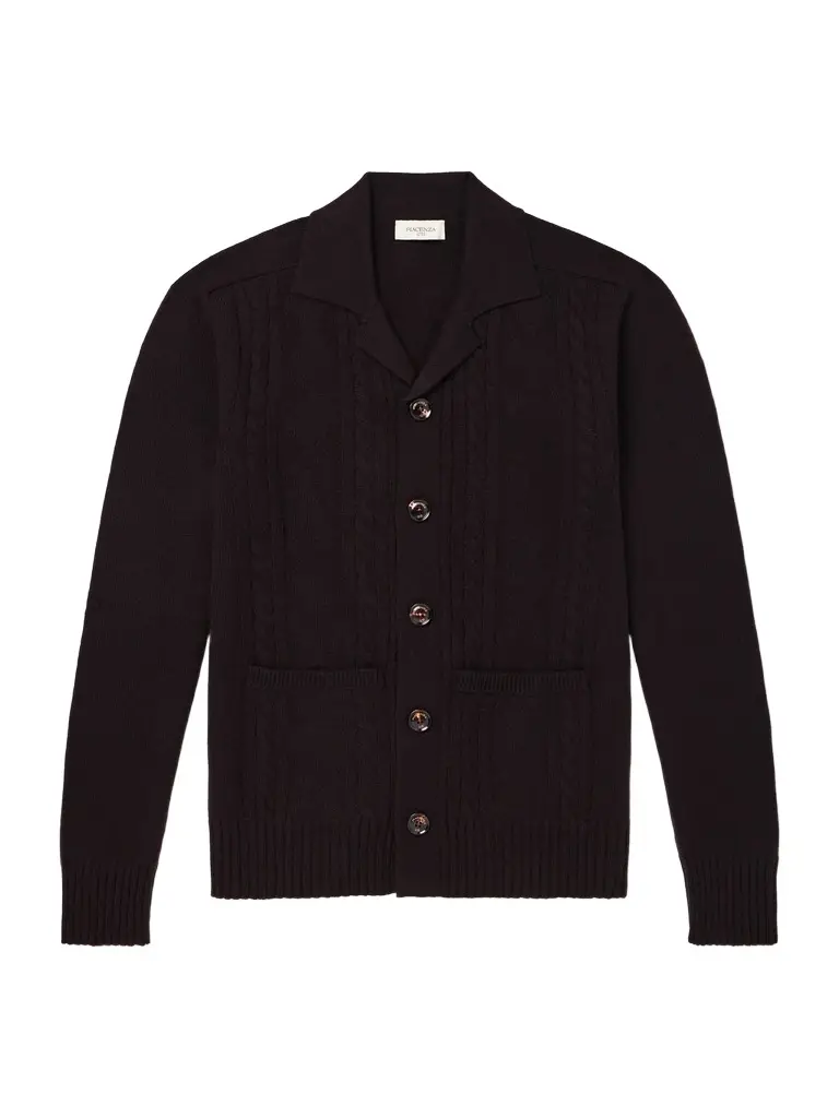 PIACENZA 1733 Cable-Knit Cashmere Cardigan - Men