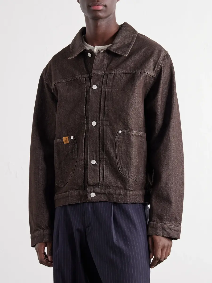 OFFICINE GÉNÉRALE Vince Pleated Organic Denim Jacket - Men | Thumbnail 3 OFFICINE GÉNÉRALE Vince Pleated Organic Denim Jacket - Men | Thumbnail 3
