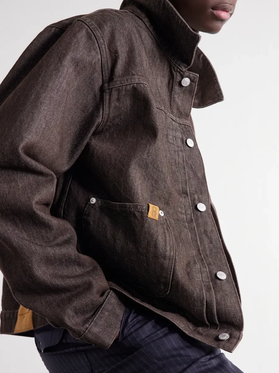 OFFICINE GÉNÉRALE Vince Pleated Organic Denim Jacket - Men | Thumbnail 5 OFFICINE GÉNÉRALE Vince Pleated Organic Denim Jacket - Men | Thumbnail 5