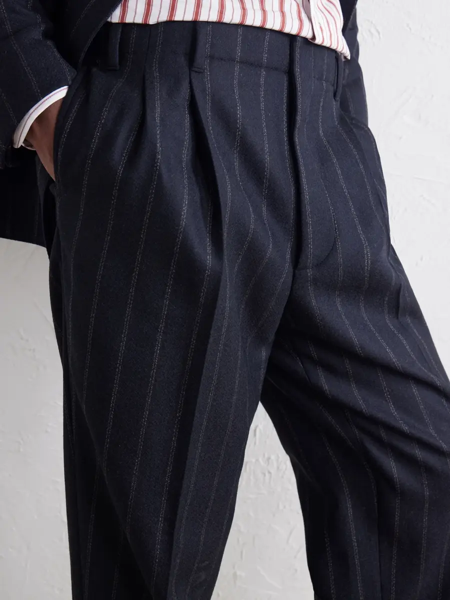 Brunello Cucinelli Tapered Pinstripe Cashmere and Wool-Blend Flannel Suit Trousers - Men | Thumbnail 5 Brunello Cucinelli Tapered Pinstripe Cashmere and Wool-Blend Flannel Suit Trousers - Men | Thumbnail 5
