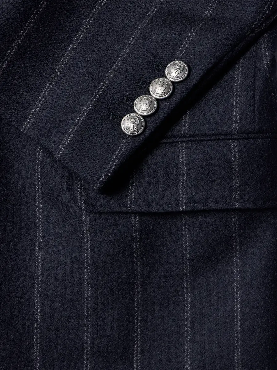 Brunello Cucinelli Double-Breasted Pinstripe Cashmere and Wool-Blend Flannel Suit Jacket - Men | Thumbnail 6 Brunello Cucinelli Double-Breasted Pinstripe Cashmere and Wool-Blend Flannel Suit Jacket - Men | Thumbnail 6