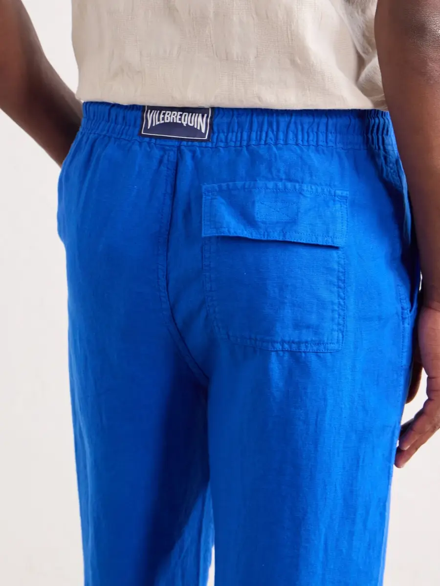 Vilebrequin Pacha Straight-Leg Woven Linen Drawstring Trousers - Men | Thumbnail 5 Vilebrequin Pacha Straight-Leg Woven Linen Drawstring Trousers - Men | Thumbnail 5