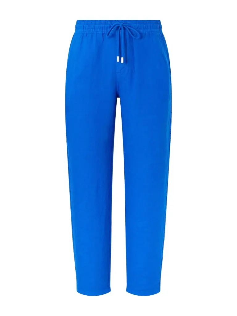 Vilebrequin Pacha Straight-Leg Woven Linen Drawstring Trousers - Men