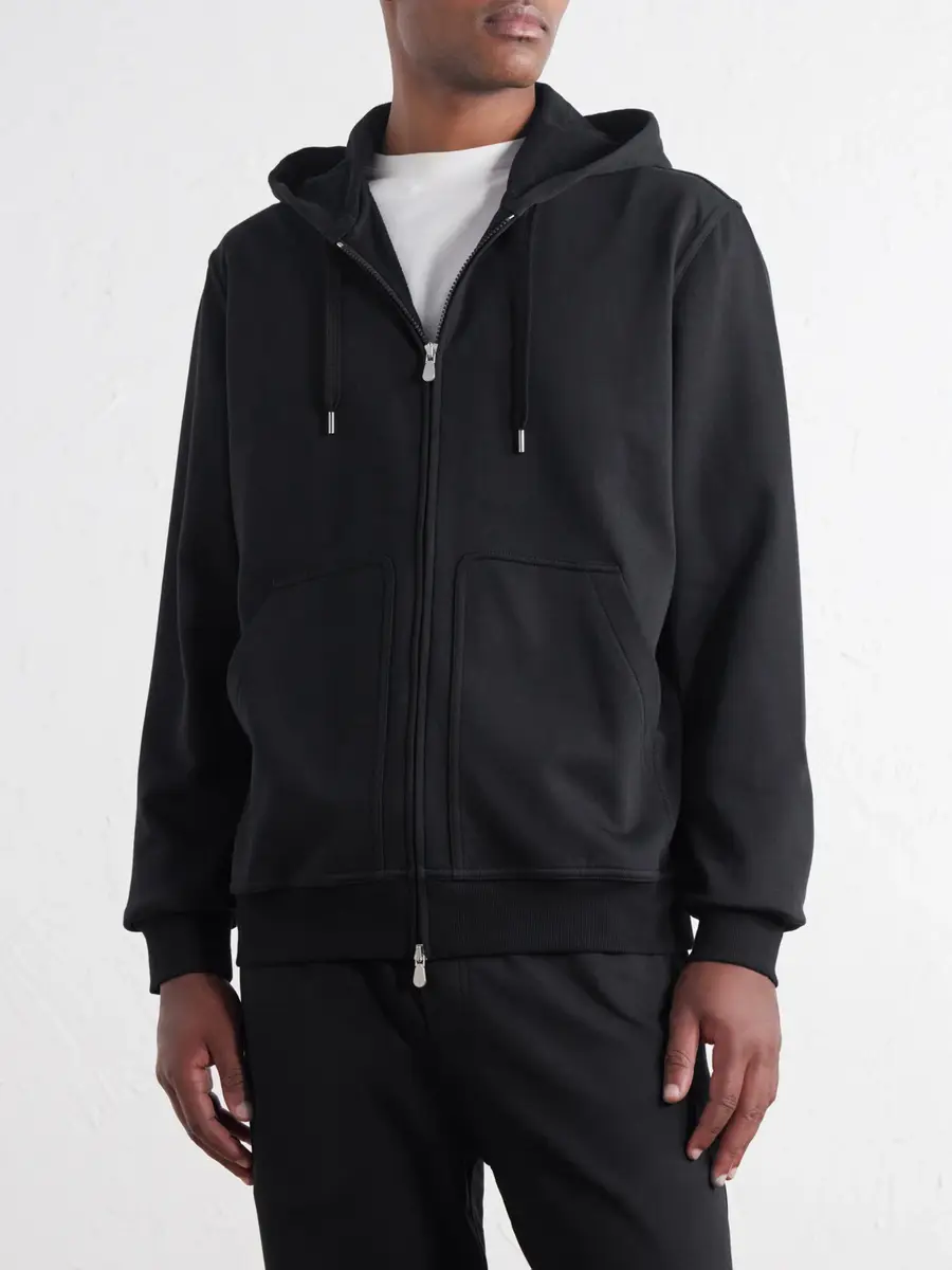 Brunello Cucinelli Cotton-Blend Jersey Zip-Up Hoodie - Men | Thumbnail 3 Brunello Cucinelli Cotton-Blend Jersey Zip-Up Hoodie - Men | Thumbnail 3