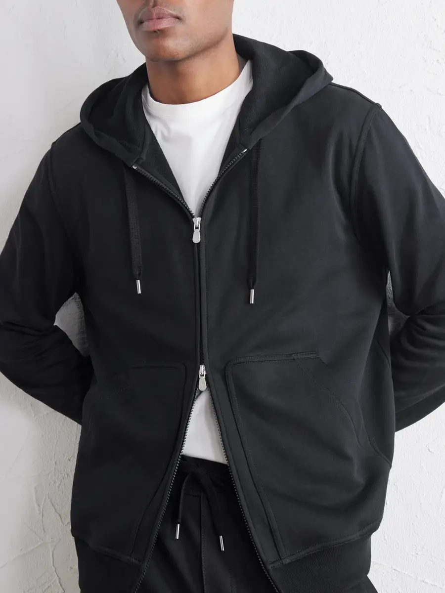 Brunello Cucinelli Cotton-Blend Jersey Zip-Up Hoodie - Men | Thumbnail 5 Brunello Cucinelli Cotton-Blend Jersey Zip-Up Hoodie - Men | Thumbnail 5