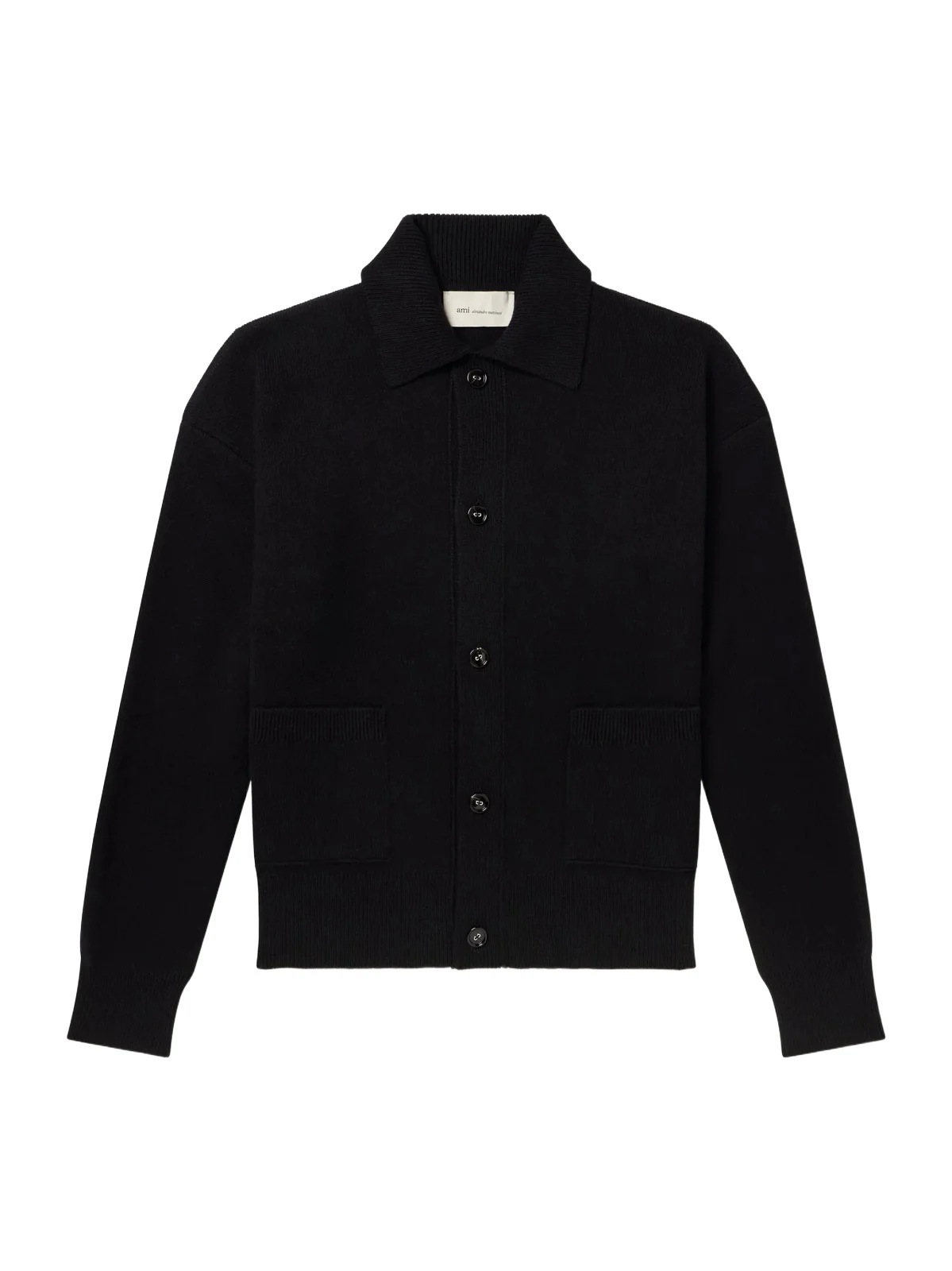 AMI PARIS Logo-Appliquéd Merino Wool Cardigan - Men