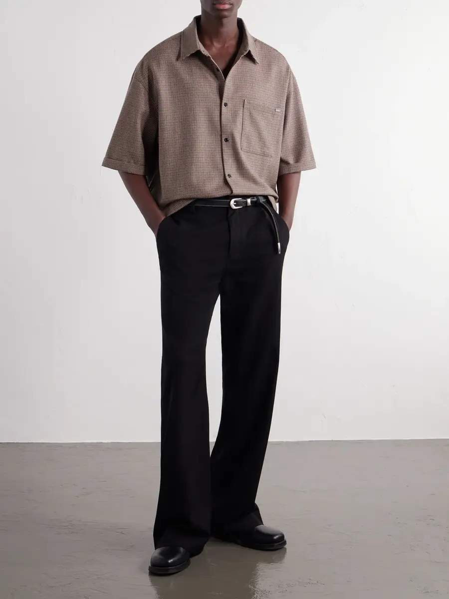 Nahmias Houndstooth Wool-Blend Twill Shirt - Men | Thumbnail 2 Nahmias Houndstooth Wool-Blend Twill Shirt - Men | Thumbnail 2
