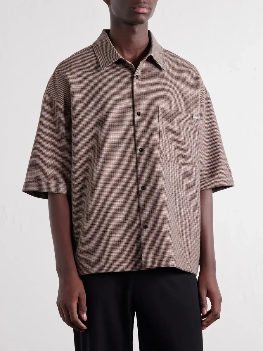 Nahmias Houndstooth Wool-Blend Twill Shirt - Men | Thumbnail 3 Nahmias Houndstooth Wool-Blend Twill Shirt - Men | Thumbnail 3