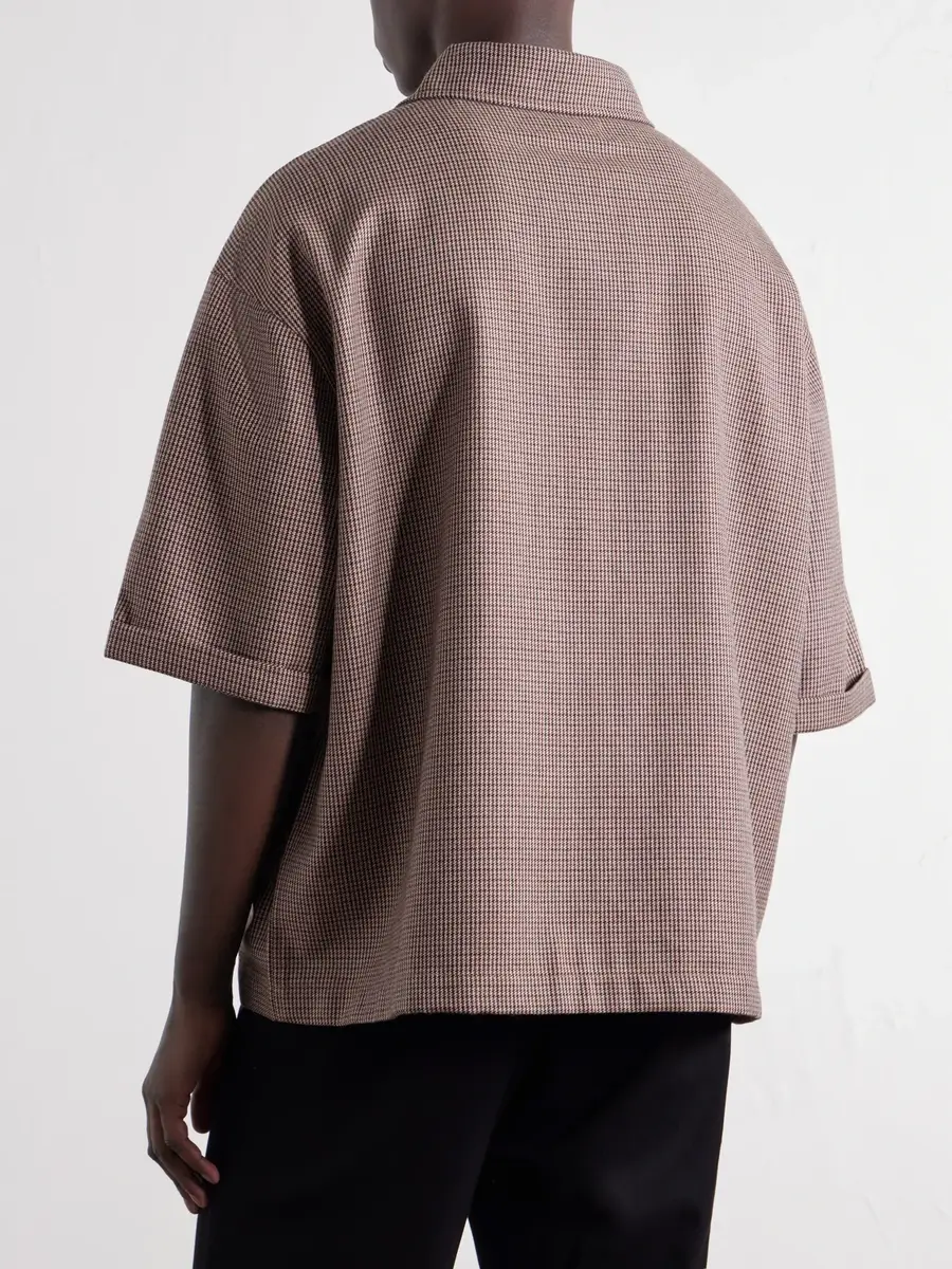 Nahmias Houndstooth Wool-Blend Twill Shirt - Men | Thumbnail 4 Nahmias Houndstooth Wool-Blend Twill Shirt - Men | Thumbnail 4