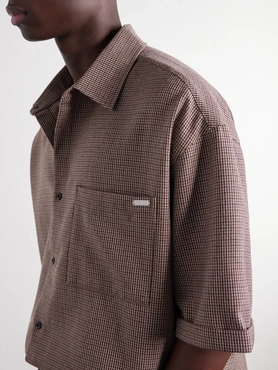 Nahmias Houndstooth Wool-Blend Twill Shirt - Men | Thumbnail 5 Nahmias Houndstooth Wool-Blend Twill Shirt - Men | Thumbnail 5