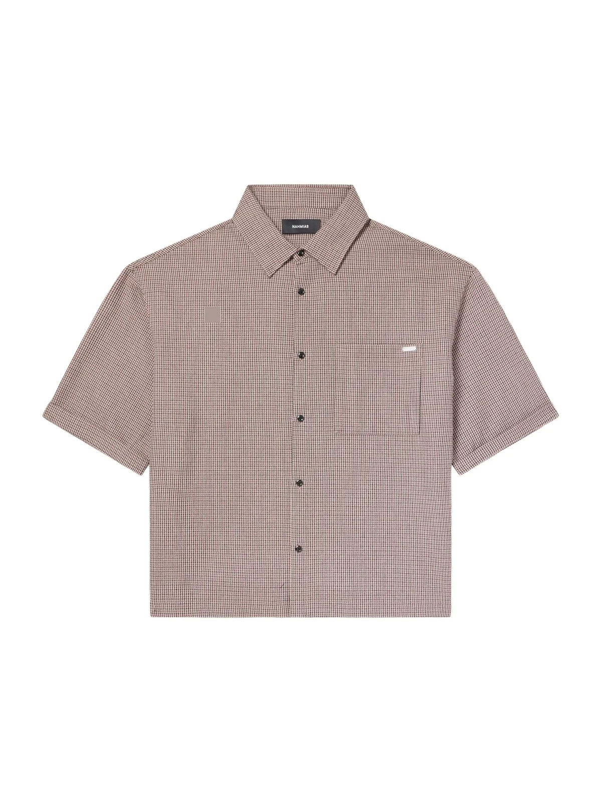 Houndstooth Wool-Blend Twill Shirt - Men Houndstooth Wool-Blend Twill Shirt - Men